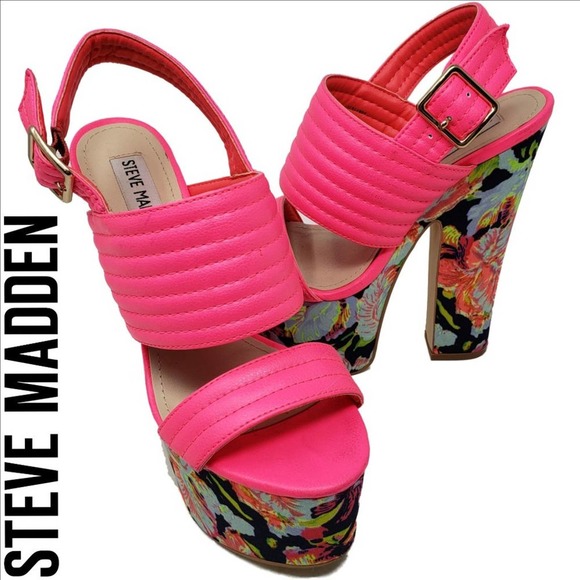 Steve Madden Shoes | Steve Madden Screamrr Platform Heels Hot Pink 7m | Poshmark